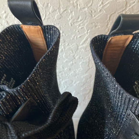 Kate Spade: Merigue Black Glitter Lace-Up Ankle Boots- 8 - Picture 14 of 16